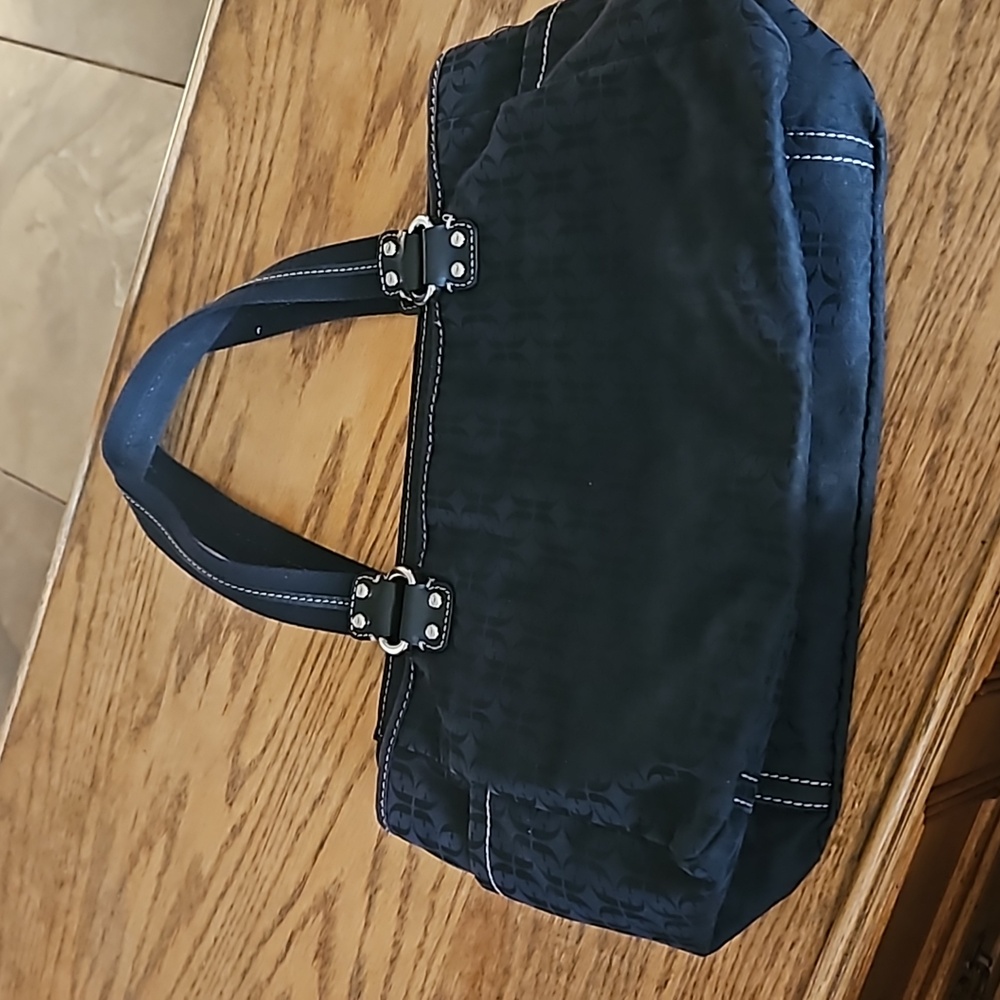 Vtg Fossil Blackburn Signature Canvas & Leather S… - image 6